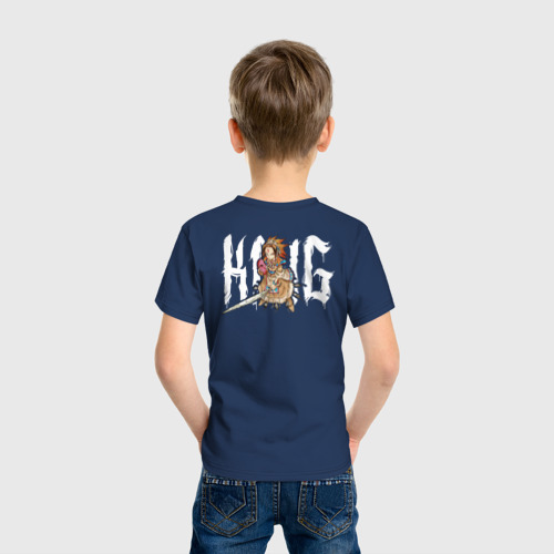 Детская футболка хлопок Shaman, цвет темно-синий - фото 4