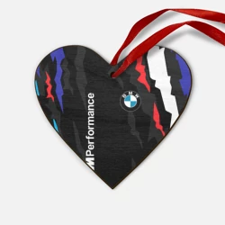 Деревянная игрушка Сердце BmW m performance БмВ м