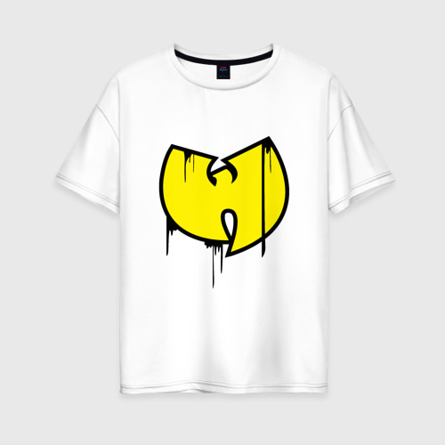 Женская футболка хлопок Oversize Wu-Tang - Shaolin, цвет белый