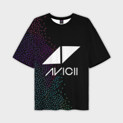 Мужская футболка oversize 3D Avicii Rainbow style