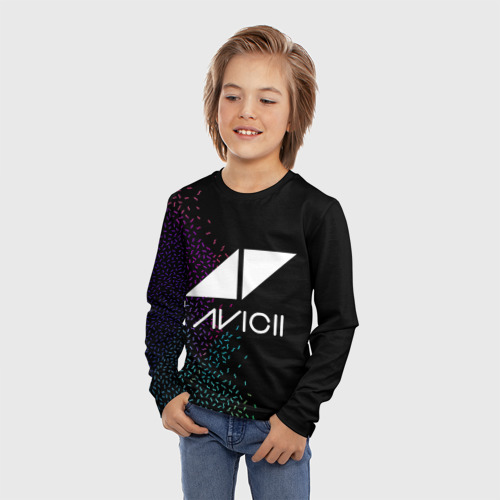 Детский лонгслив 3D Avicii Rainbow style, цвет 3D печать - фото 3