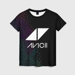 Женская футболка 3D Avicii Rainbow style