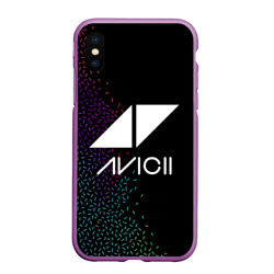 Чехол для iPhone XS Max матовый Avicii Rainbow style