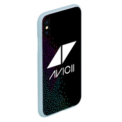 Чехол для iPhone XS Max матовый Avicii Rainbow style - фото 2