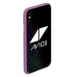 Чехол для iPhone XS Max матовый Avicii Rainbow style - фото 2