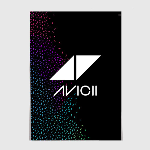 Постер Avicii Rainbow style