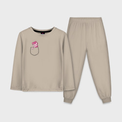 Детская пижама с лонгсливом хлопок Pinkie Dance в кармане