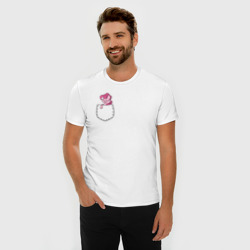 Мужская футболка хлопок Slim Pinkie Dance в кармане - фото 2
