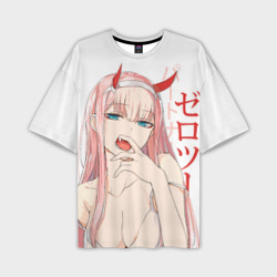 Мужская футболка oversize 3D Darling in the Franxx Zero Two