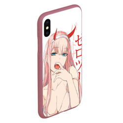 Чехол для iPhone XS Max матовый Darling in the Franxx Zero Two - фото 2