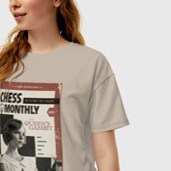 Женская футболка хлопок Oversize Ход королевы - фото 2