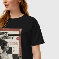 Женская футболка хлопок Oversize Ход королевы - фото 2