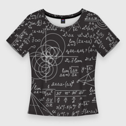 Женская футболка 3D Slim Алгебра и Геометрия