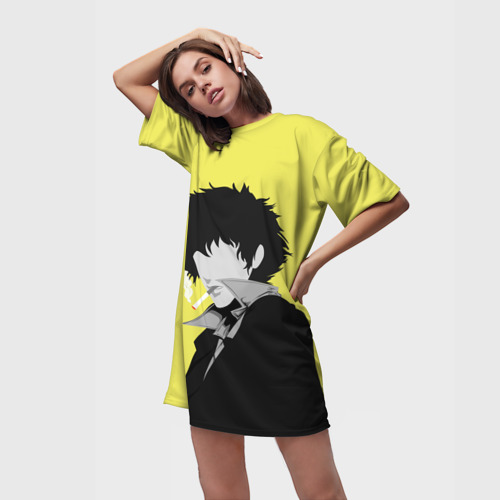 Платье-футболка 3D Cowboy Bebop. Спайк Шпигель, цвет 3D печать - фото 3