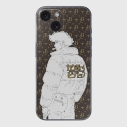 Чехол для iPhone 15 силиконовый с защитой камеры Cowboy Bebop fashion