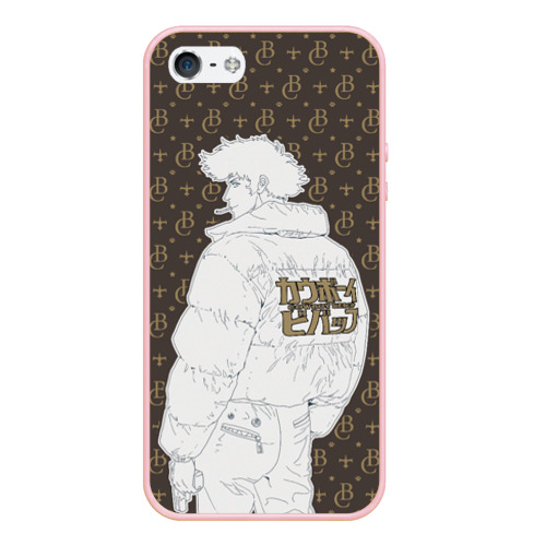 Чехол для iPhone 5/5S матовый Cowboy Bebop fashion, цвет светло-розовый