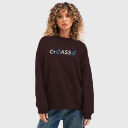 Женский свитшот oversize без начеса хлопок СтASS Стас Gachi - фото 2