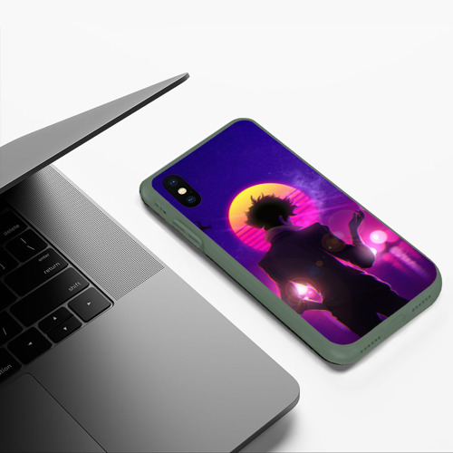 Чехол для iPhone XS Max матовый Cowboy Bebop. Spike Spiegel, цвет темно-зеленый - фото 5