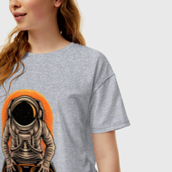 Женская футболка хлопок Oversize Космонавт диджей - cosmo DJ - фото 2