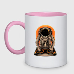 Кружка двухцветная Космонавт диджей - cosmo DJ