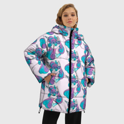 Женская зимняя куртка Oversize Флурри Харт узор - фото 2
