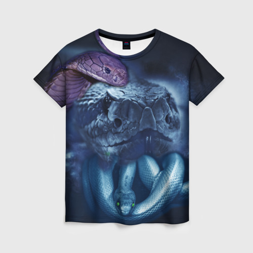 Женская футболка 3D Мифические змеи, цвет 3D печать
