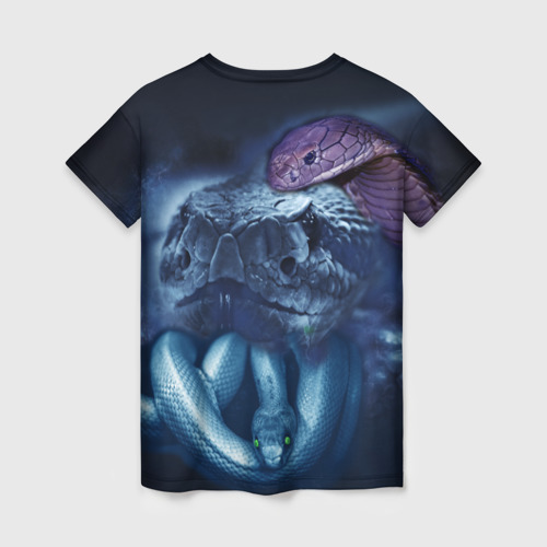 Женская футболка 3D Мифические змеи, цвет 3D печать - фото 2