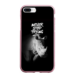 Чехол для iPhone 7Plus/8 Plus матовый Nnever stop trying