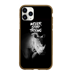 Чехол для iPhone 11 Pro матовый Nnever stop trying