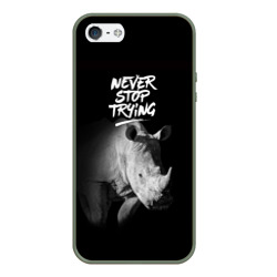 Чехол для iPhone 5/5S матовый Nnever stop trying