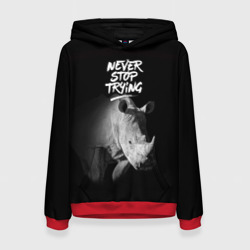 Женская толстовка 3D Nnever stop trying