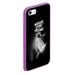 Чехол для iPhone 5/5S матовый Nnever stop trying - фото 2