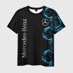 Мужская футболка 3D Mercedes Мерседес Неон
