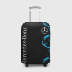 Чехол для чемодана 3D Mercedes Мерседес Неон