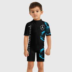 Детский купальный костюм 3D Mercedes | Мерседес | Неон - фото 2