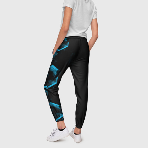 Женские брюки 3D Mercedes Мерседес Неон, цвет 3D печать - фото 4