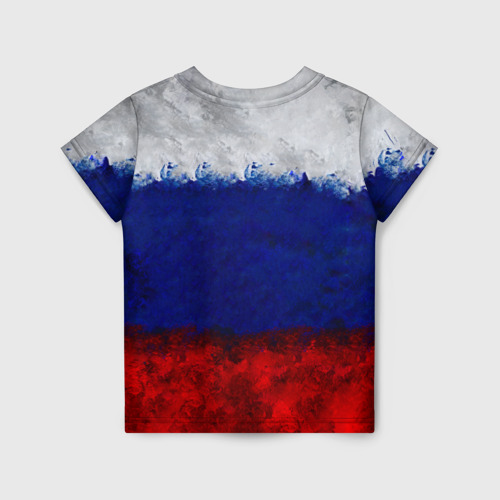 Детская футболка 3D с принтом Россия | Russia | Герб, вид сзади #1