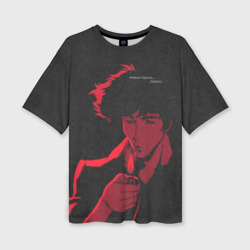 Женская футболка oversize 3D Cowboy Bebop. Спайк Шпигель