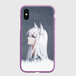 Чехол для iPhone XS Max матовый Демон-лис Томоэ