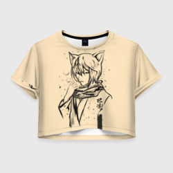 Женская футболка Crop-top 3D Kitsune Tomoe