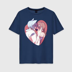 Женская футболка хлопок Oversize Tomoe and Nanami Kiss