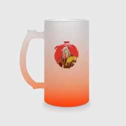 Кружка пивная матовое стекло Red Tomoe