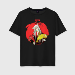 Red Tomoe – Женская футболка хлопок Oversize с принтом купить со скидкой в -16%