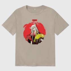 Женская футболка хлопок Oversize Red Tomoe