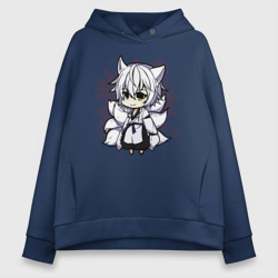 Женское худи Oversize хлопок Kitsune Chibi