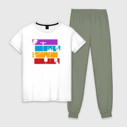 Женская пижама с белой футболкой хлопок Cowboy Bebop