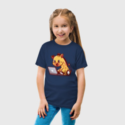 Детская футболка хлопок Жираф программист - фото 2