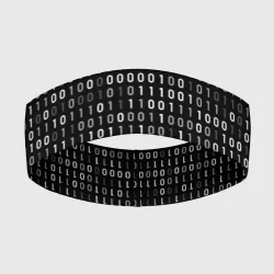 Повязка на голову 3D Двоичный код программист