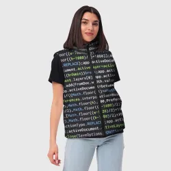 Женский жилет утепленный 3D Javascript программист - фото 2