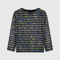 Детский лонгслив 3D Javascript программист
